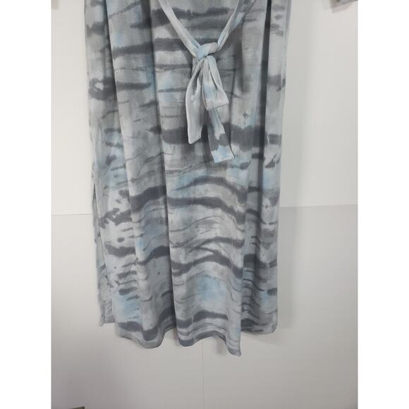 Dolan Anthropologie Gray Tie Dye Knit Midi Dress Women's size L Belt Rayon - Picture 5 of 11